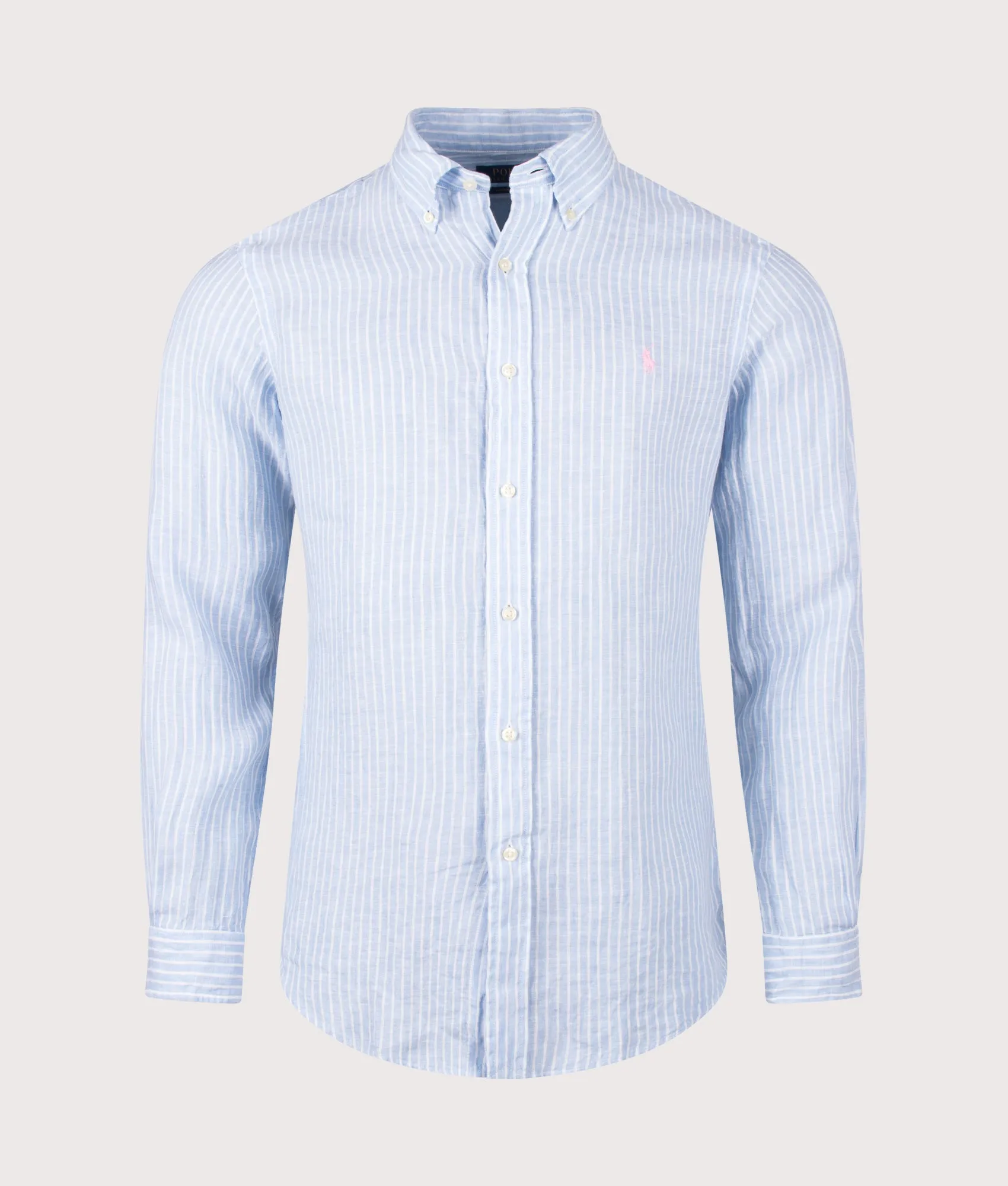Custom Fit Striped Linen Shirt sold by EQVVS