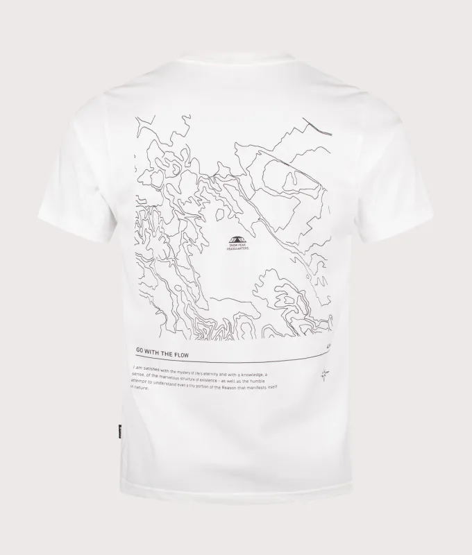 HQ Topographic Map T-Shirt made by Snow Peak