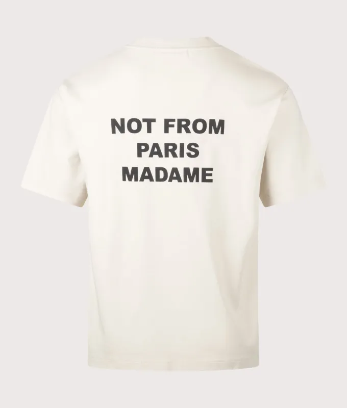 Relaxed Fit Slogan T-Shirt made by Drôle de Monsieur