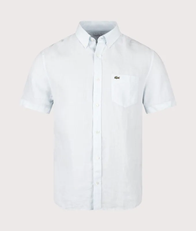 Short Sleeve Linen Shirt made by Lacoste