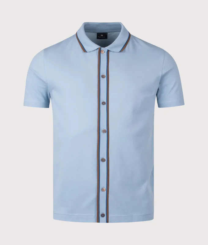 Regular Fit Button Through Polo Shirt made by EQVVS