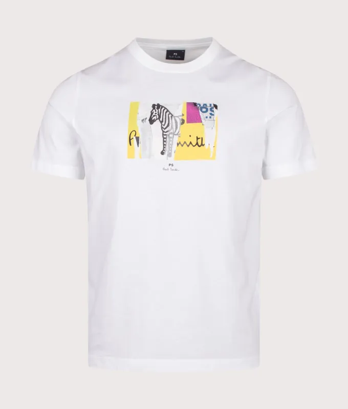Regular Fit Organic Cotton Patch Zebra T-Shirt made by EQVVS