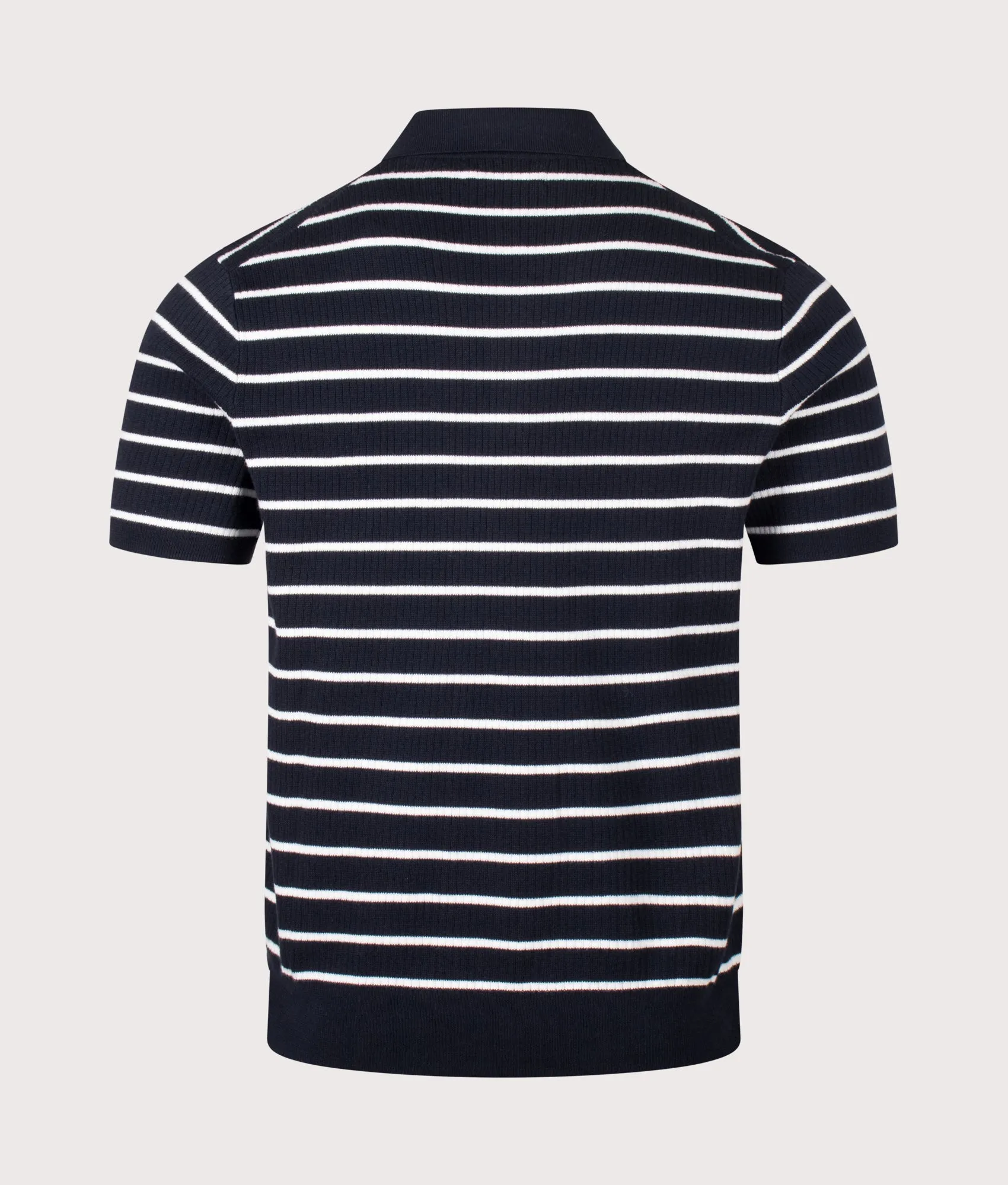 Striped Rib-knit Cotton Polo Shirt sold by EQVVS product image thumbnail 3