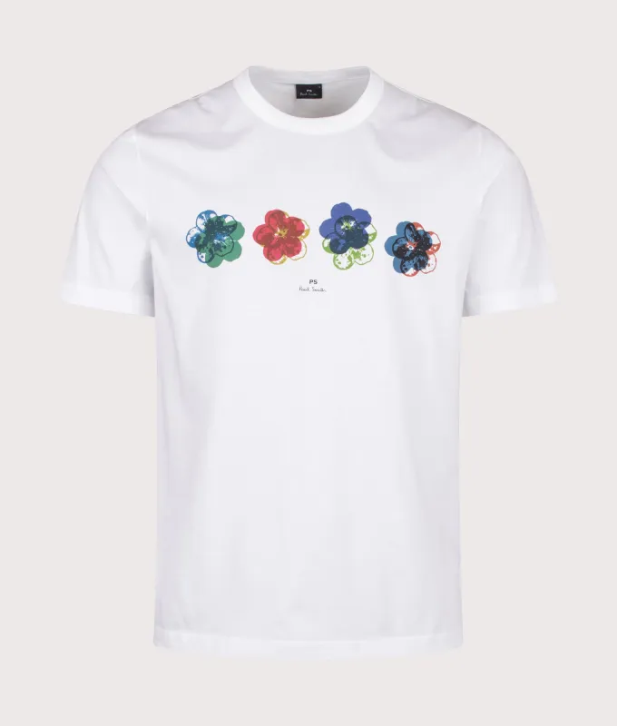 Regular Fit Zine Floral T-Shirt made by Paul Smith