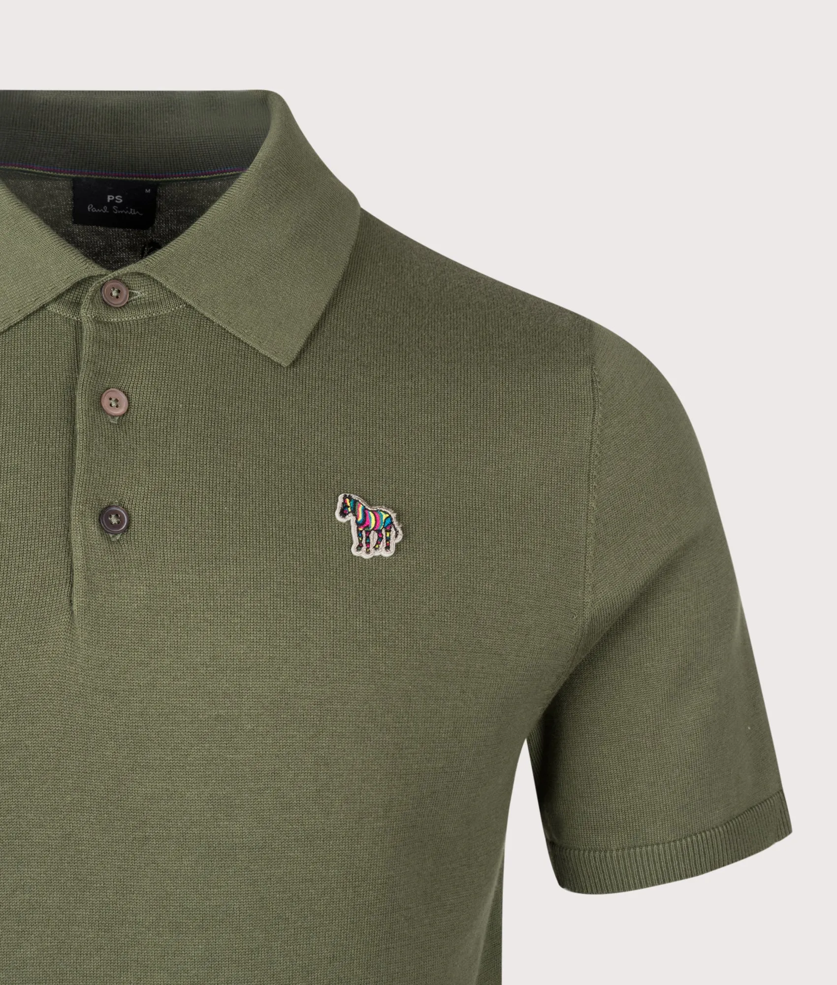 Regular Fit Zebra Badge Knitted Polo Shirt sold by EQVVS product image thumbnail 2