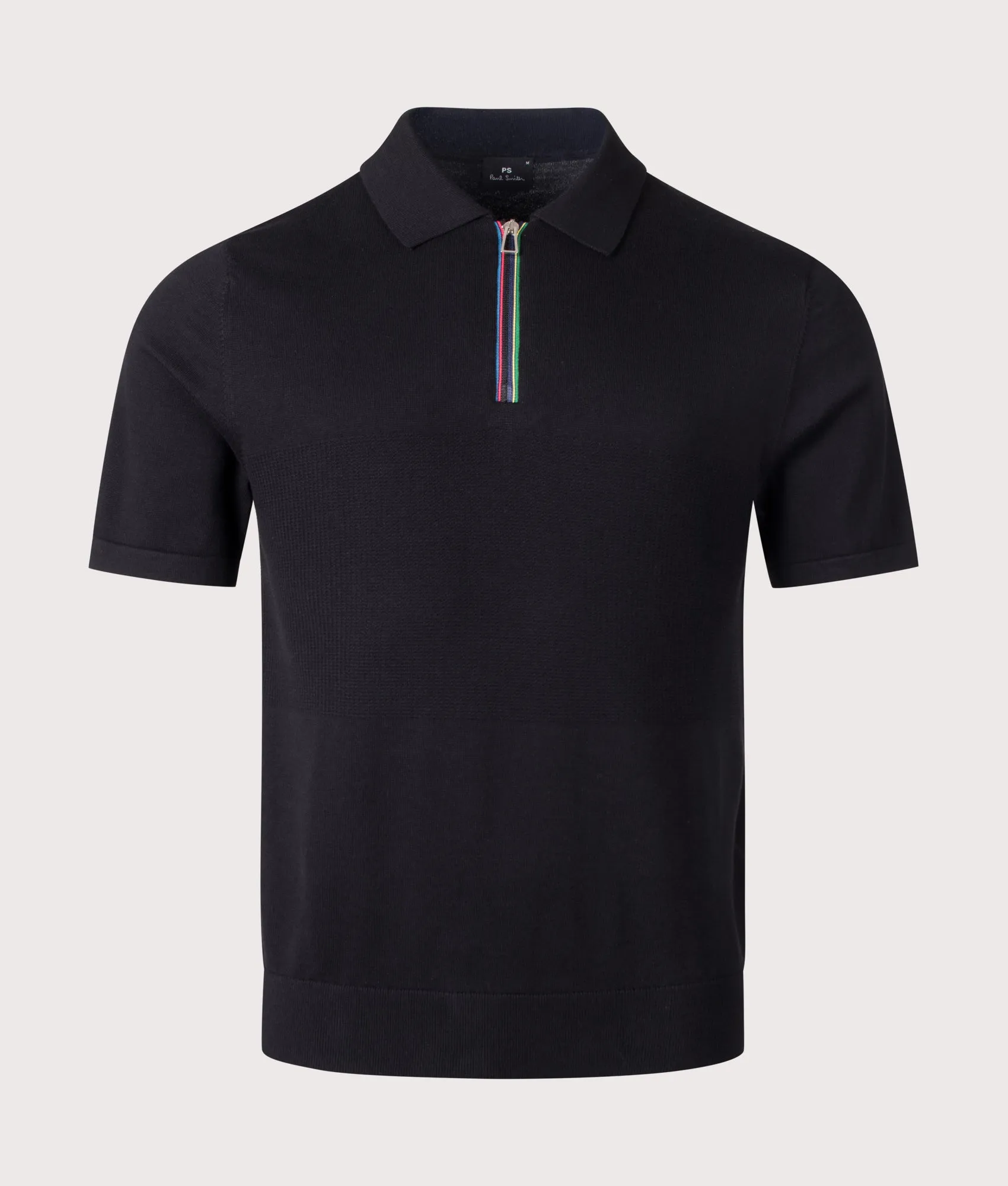 Regular Fit Knitted Quarter Zip Polo Shirt sold by EQVVS