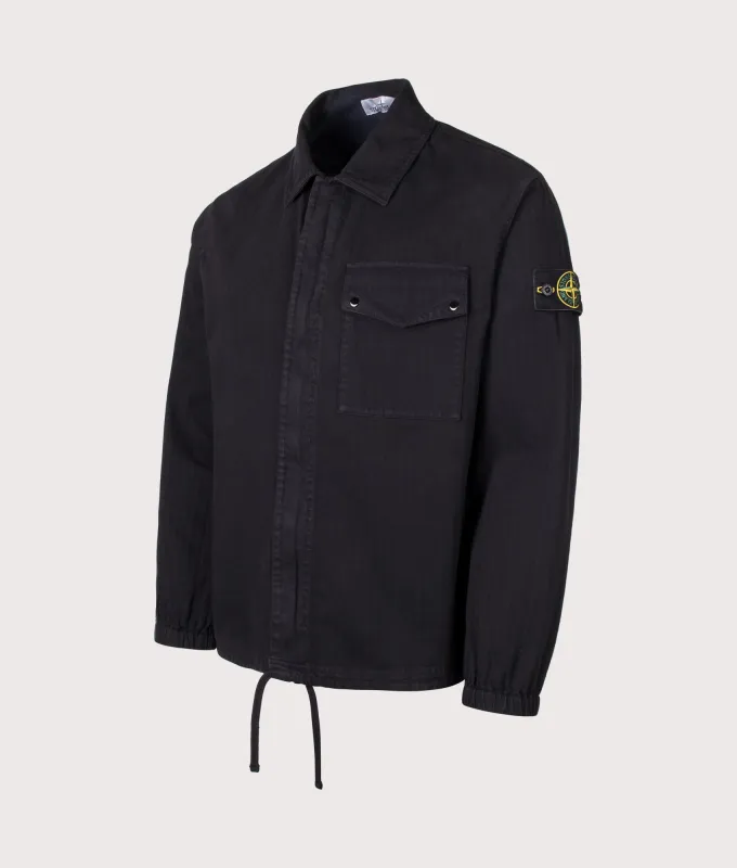 Organic Cotton Twill Overshirt made by Stone Island