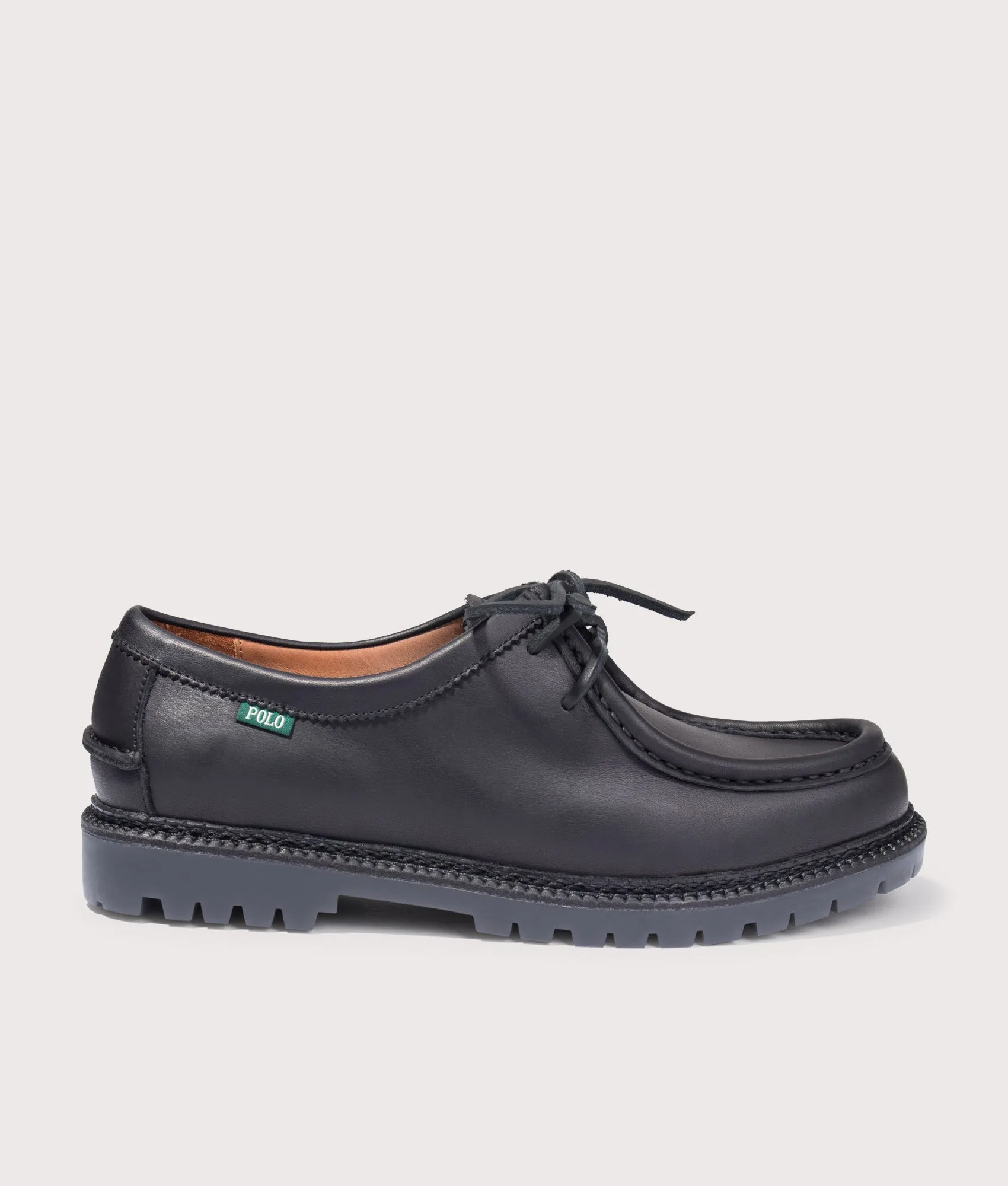Jett Lug-Sole Leather Moc-Toe Shoes sold by EQVVS