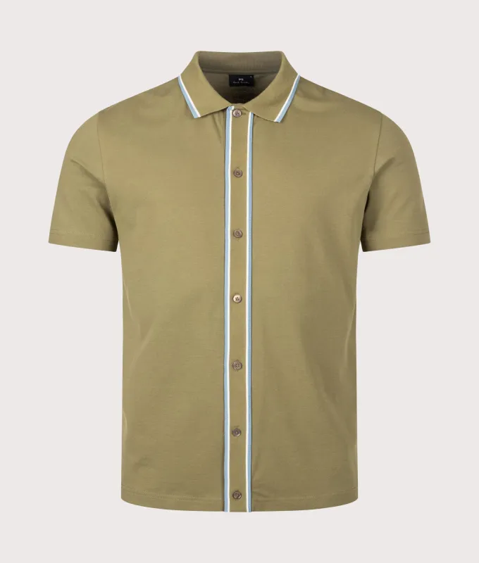 Regular Fit Button Through Polo Shirt made by EQVVS