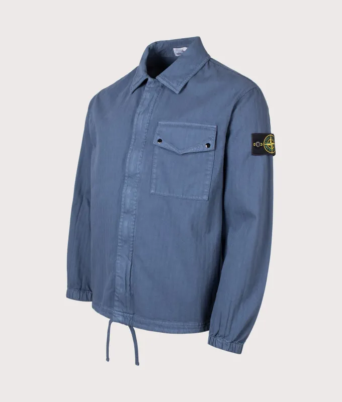 Cotton Herringbone Overshirt made by Stone Island
