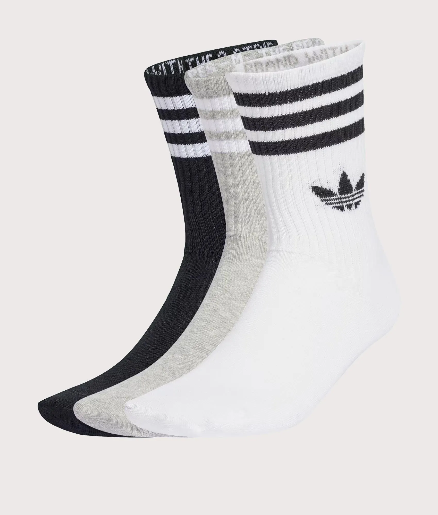 3 Pack 3 Stripes Crew Socks sold by EQVVS