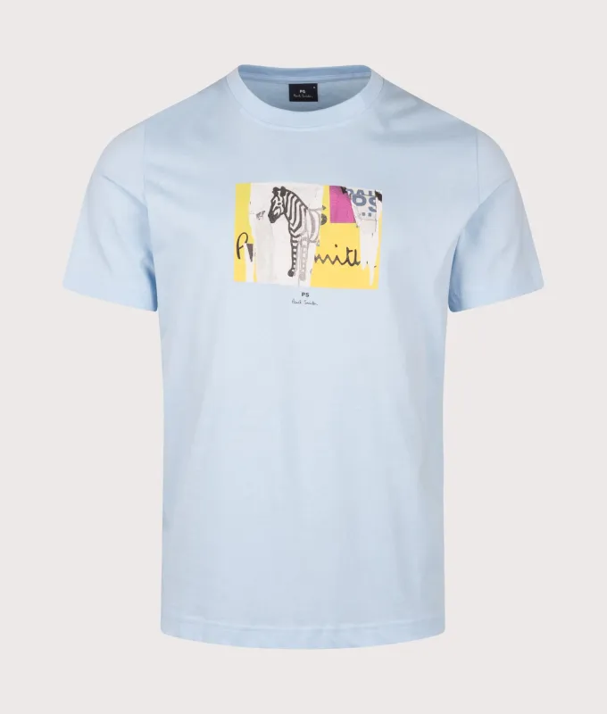 Regular Fit Organic Cotton Patch Zebra T-Shirt made by EQVVS