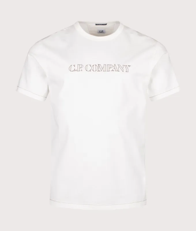 Regular Fit 30/2 Mercerized Jersey Twisted Logo T-Shirt made by C.P. Company