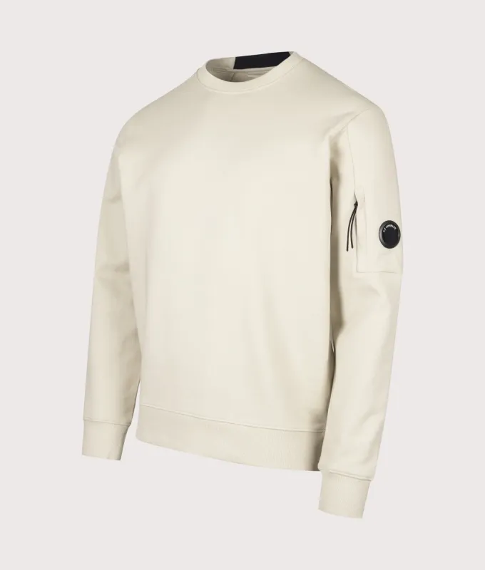 Diagonal Raised Fleece Crewneck Lens Sweatshirt made by C.P. Company