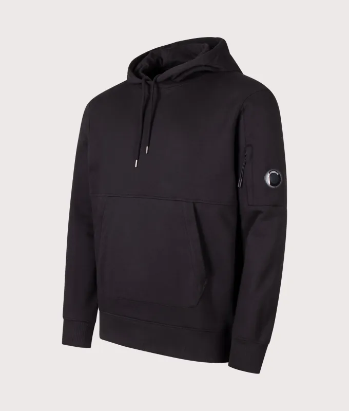 Diagonal Raised Fleece Lens Hoodie made by C.P. Company