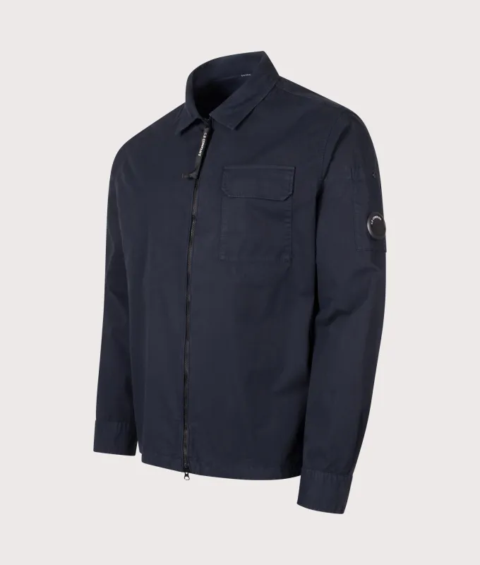 Organic Gabardine Zipped Lens Overshirt made by C.P. Company