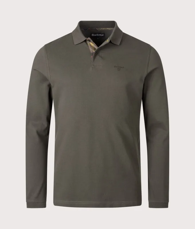 Long Sleeve Tartan Placket Polo Shirt made by EQVVS