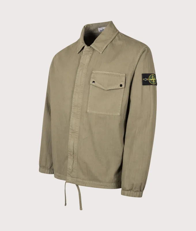 Cotton Herringbone Overshirt made by Stone Island