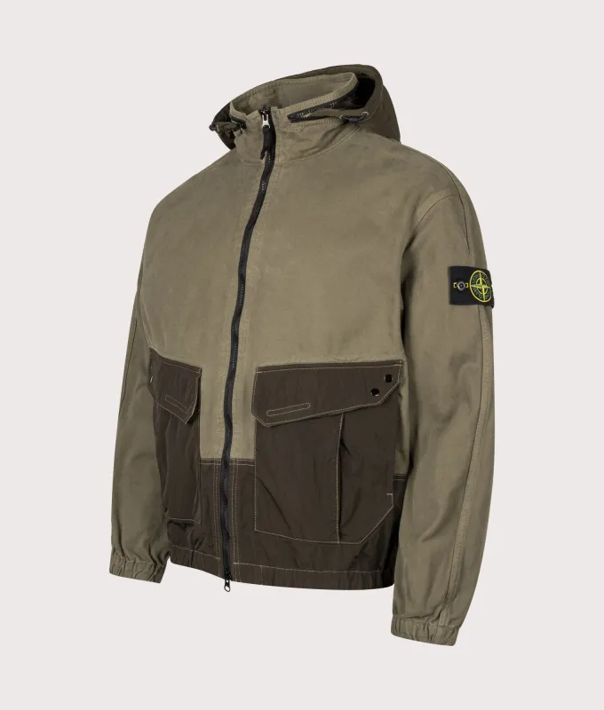 Zip Through Lightweight Hooded Jacket made by Stone Island