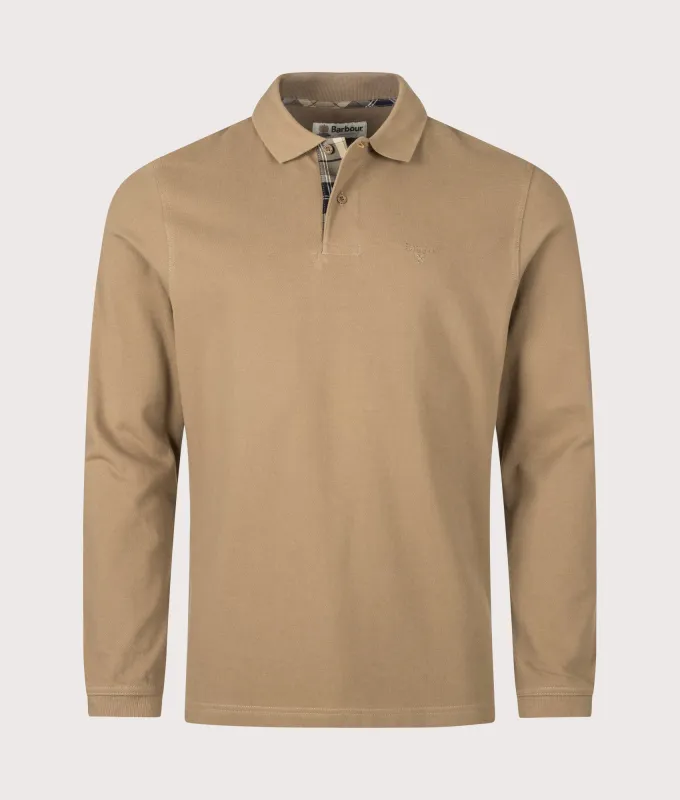 Regular Fit Essential Long Sleeve Tartan Piqué Polo Shirt made by EQVVS