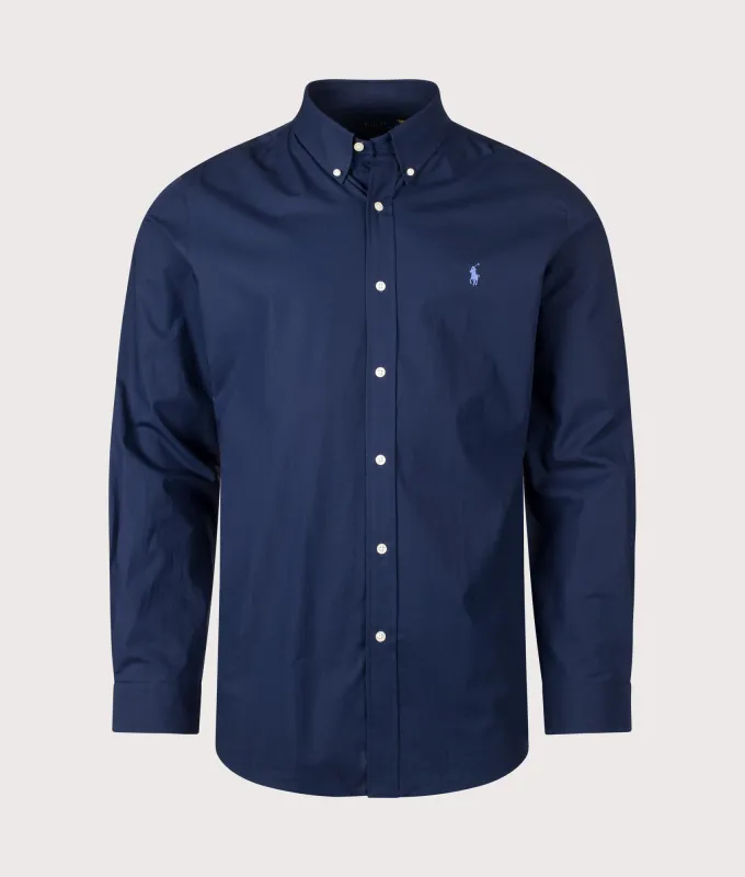 Custom Fit Stretch Poplin Shirt made by Polo by Ralph Lauren
