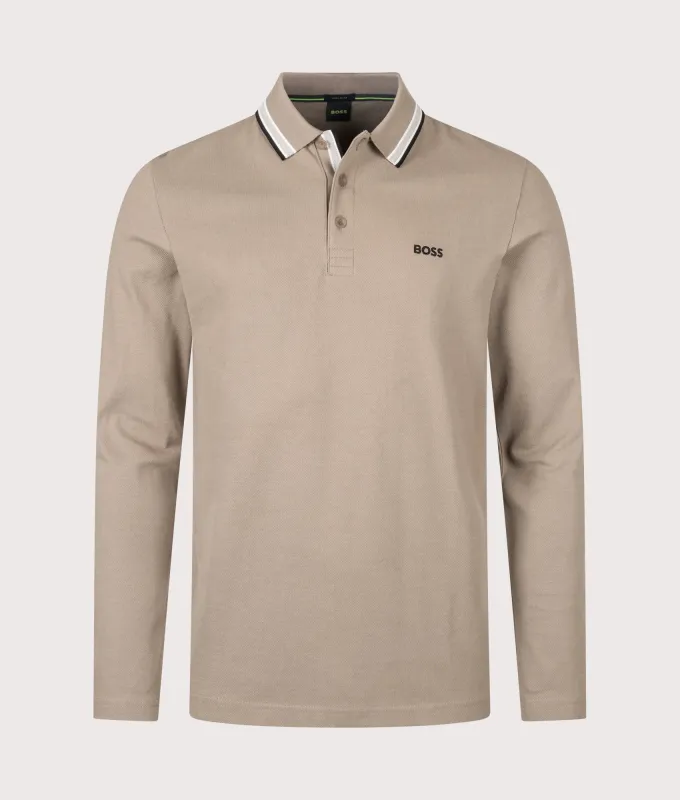 Regular Fit Plisy Long Sleeve Polo Shirt made by Hugo Boss