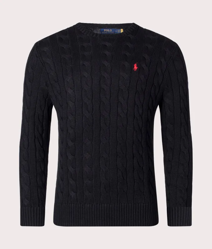 Cable Knit Cotton Jumper made by Polo by Ralph Lauren