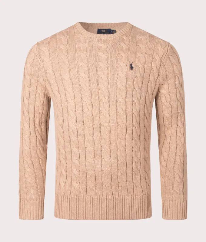 Cable Knit Cotton Jumper made by Polo by Ralph Lauren