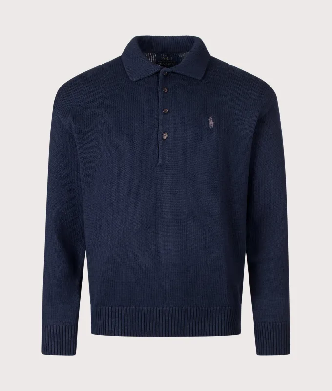 Relaxed Fit Knitted Cotton Jumper made by Polo by Ralph Lauren