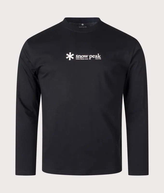 Regular Fit Soft Cotton Logo Long Sleeve T-Shirt made by Snow Peak