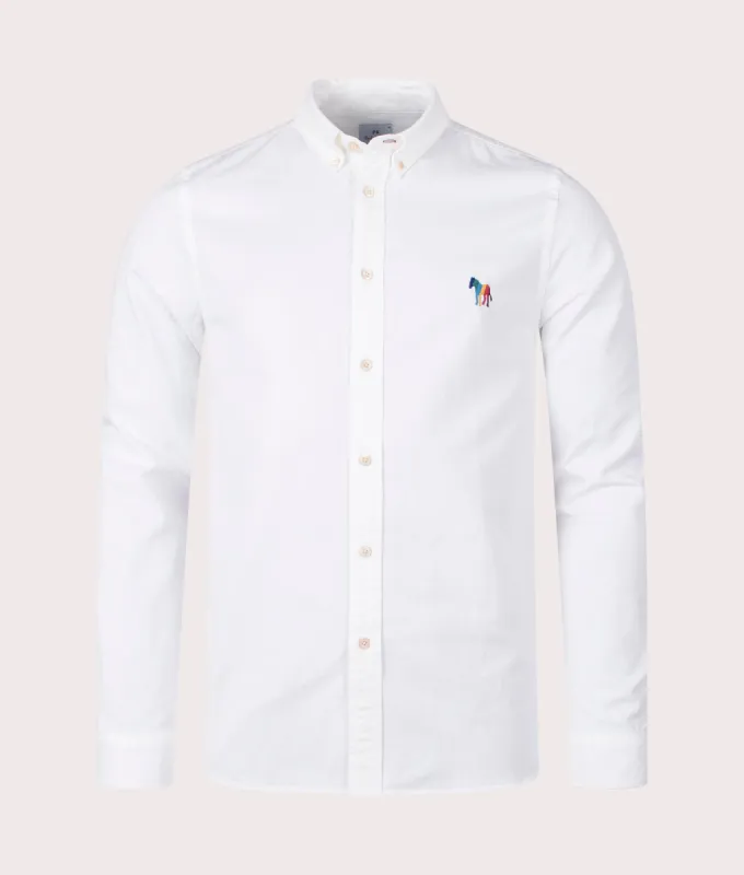 Button Down Broad Stripe Zebra Motif Shirt sold by EQVVS