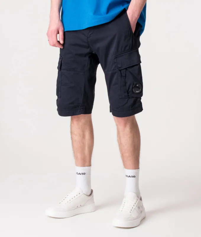 Regular Fit Stretch Sateen Cargo Shorts sold by EQVVS