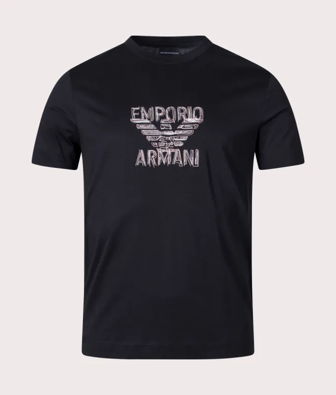 Multi Eagle Logo T-Shirt made by Emporio Armani