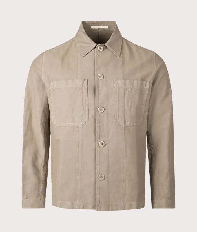 Tyge Cotton Linen Overshirt sold by EQVVS