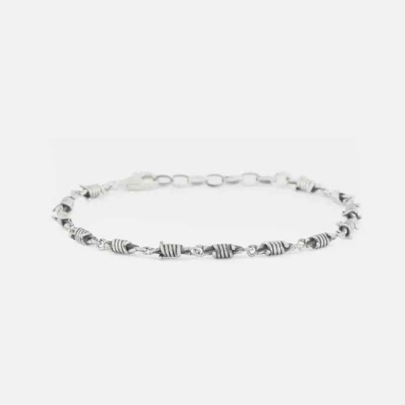 Silver Barbed Wire Bracelet sold by EQVVS