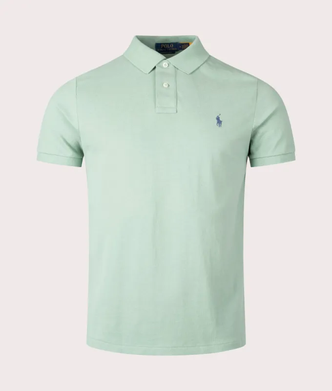 Custom Slim Fit Mesh Polo Shirt sold by EQVVS