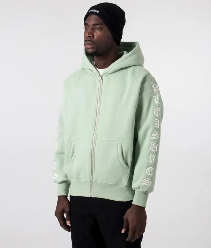 Relaxed Fit Oe Zip Up Hoodie made by Pleasures