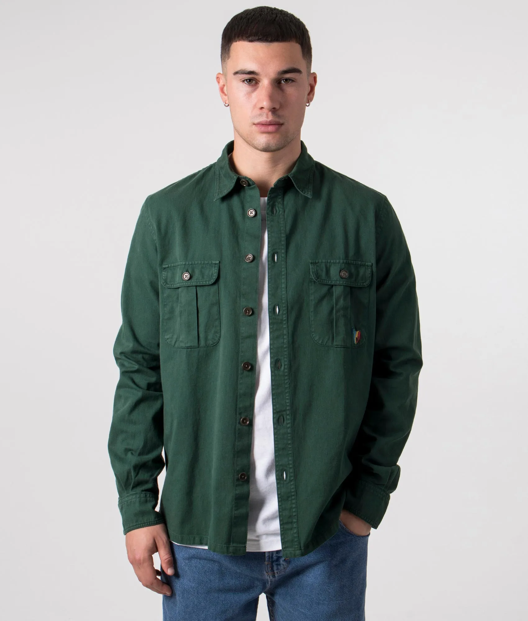 Relaxed Fit Broad Stripe Zebra Logo Shirt sold by EQVVS