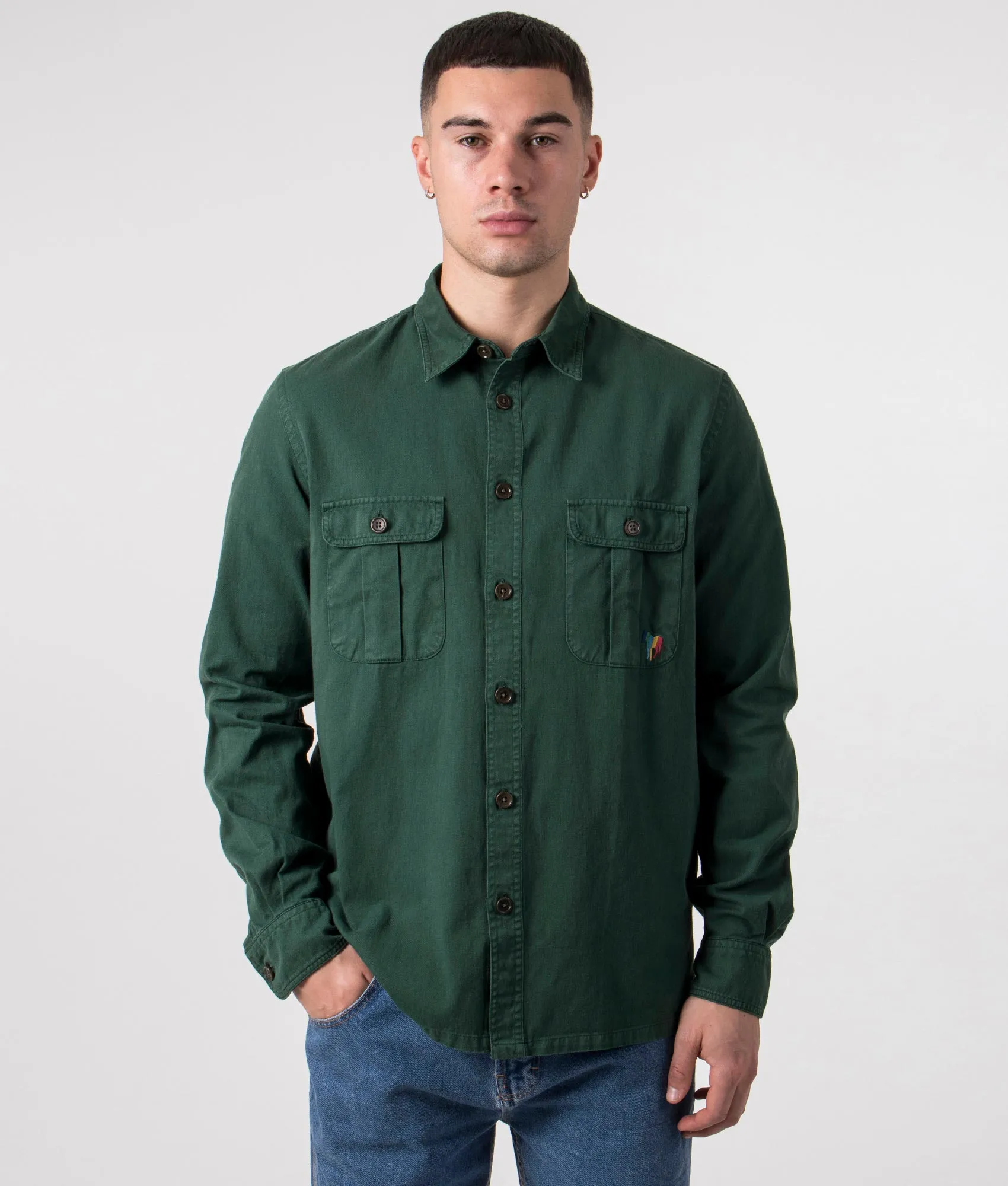 Relaxed Fit Broad Stripe Zebra Logo Shirt sold by EQVVS product image thumbnail 4