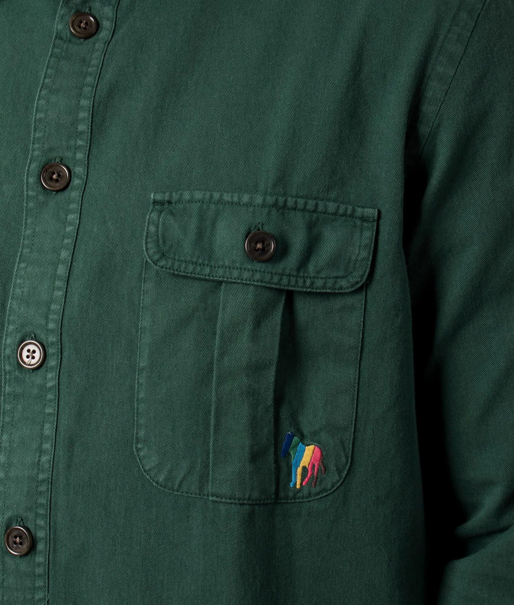 Relaxed Fit Broad Stripe Zebra Logo Shirt sold by EQVVS product image thumbnail 3