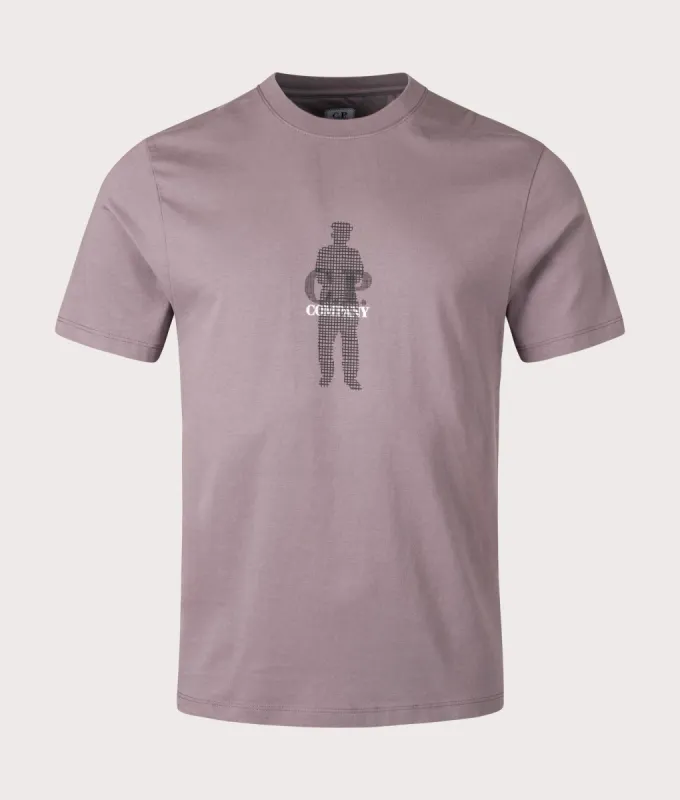Grid Silhouette Jersey 30/1 T-Shirt sold by EQVVS