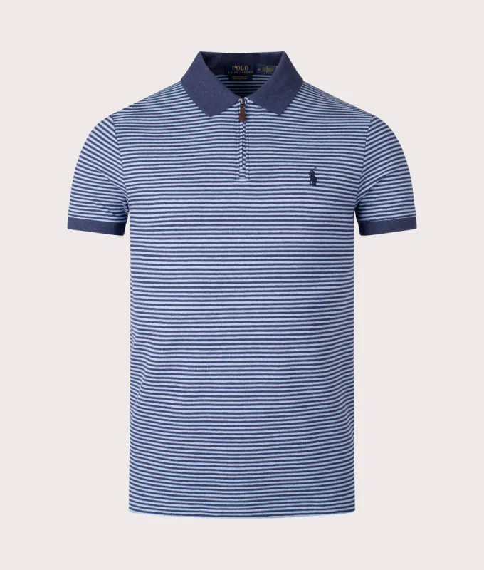 Custom Slim Fit Stretch Mesh Polo Shirt sold by EQVVS