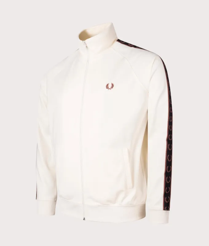 トップス FRED PERRY Contrast Tape Track Jacket Contrast Tape Track Jacket - Ecru / Navy | Men's Track
