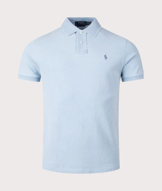 Custom Slim Fit Mesh Polo Shirt sold by EQVVS