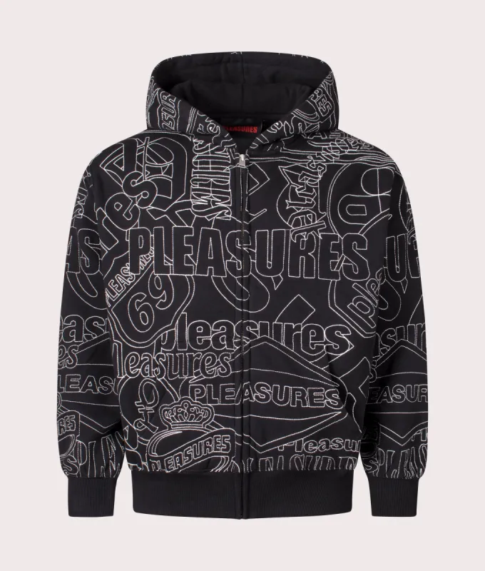 Signal Zip Up Hoodie sold by EQVVS