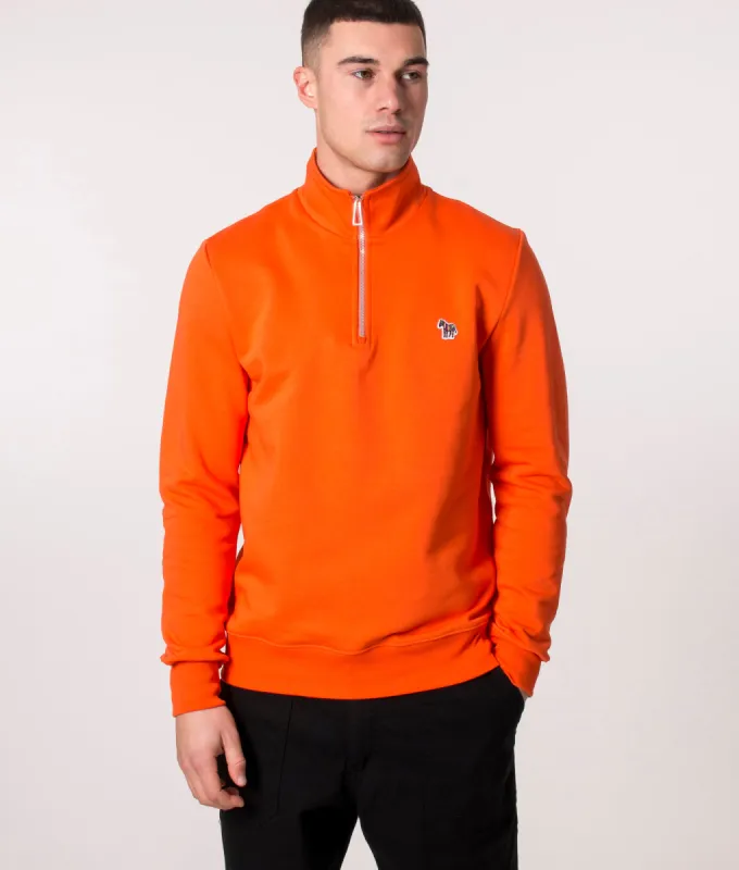 Quarter Zip Zebra Logo Sweatshirt sold by EQVVS