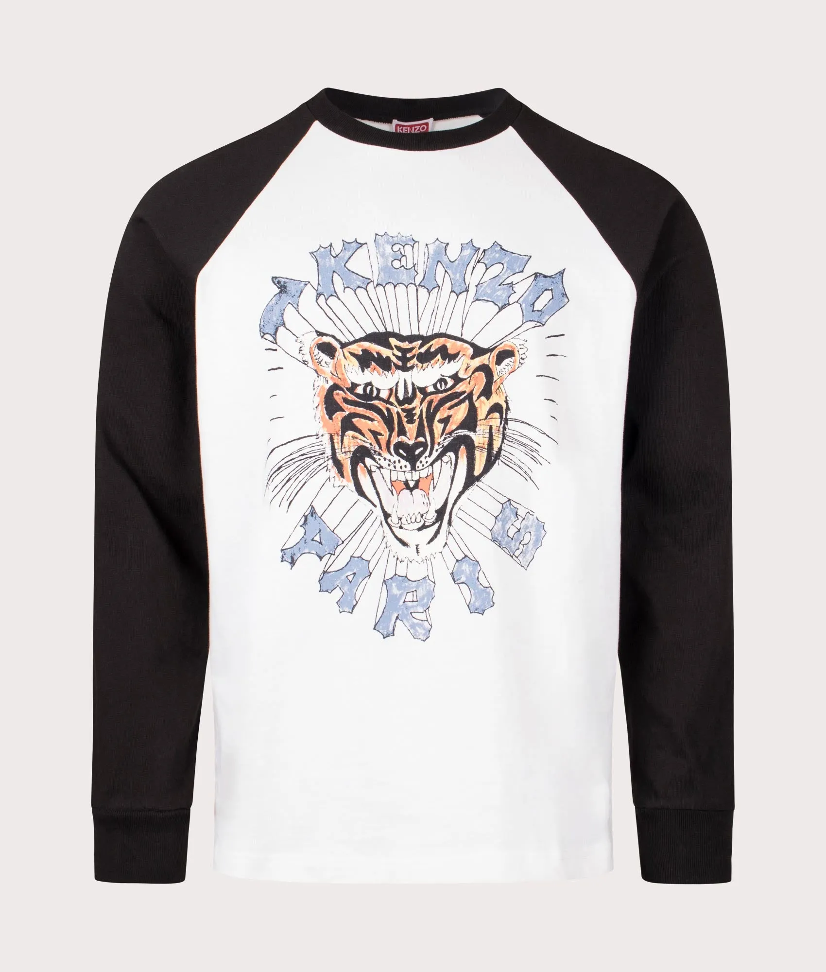Long Sleeve Varsity Tiger Print T-Shirt sold by EQVVS