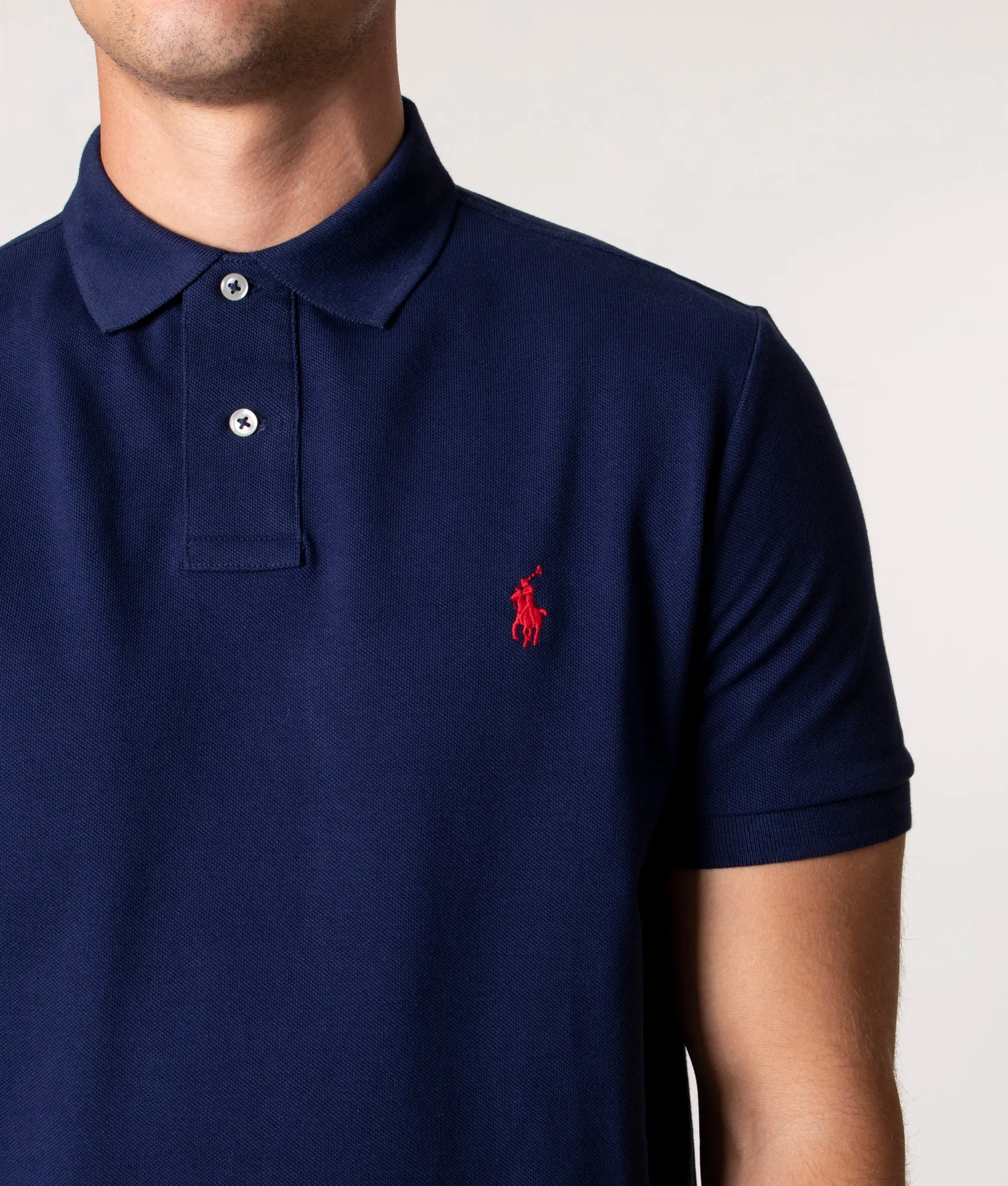 Custom Slim Fit Mesh Polo Shirt sold by EQVVS product image thumbnail 3