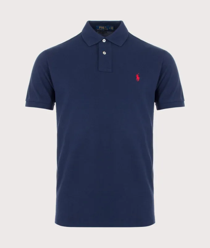 Custom Slim Fit Mesh Polo Shirt sold by EQVVS