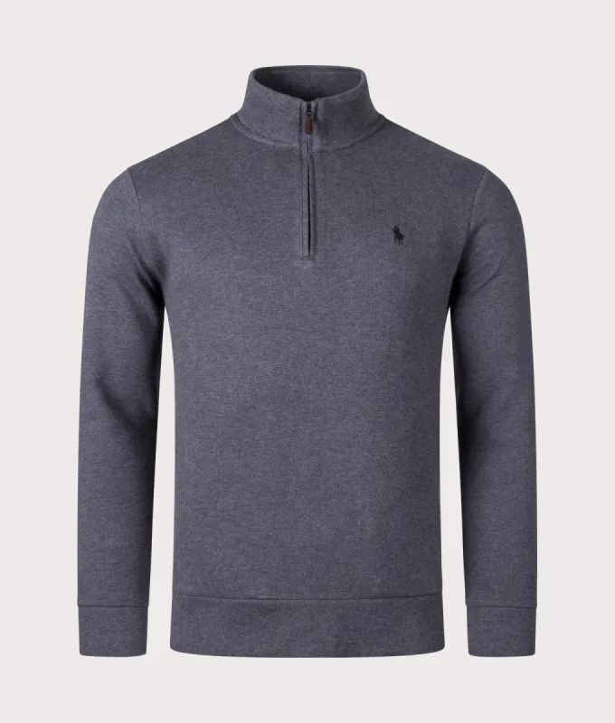 Double Knit Mesh Quarter Zip Sweatshirt sold by EQVVS